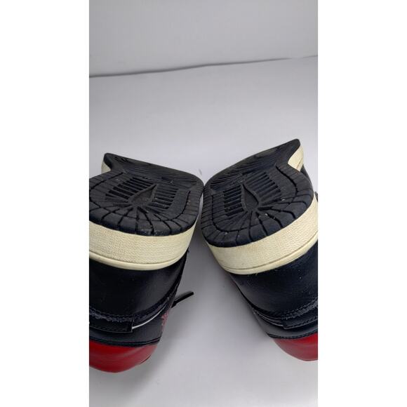 Size 9- Air Jordan 1 Mid Black Sail Gym Red W - Picture 6 of 7
